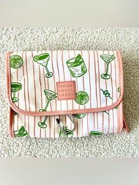 Tender Love & Carry Pink Cocktail Print Travel Pouch